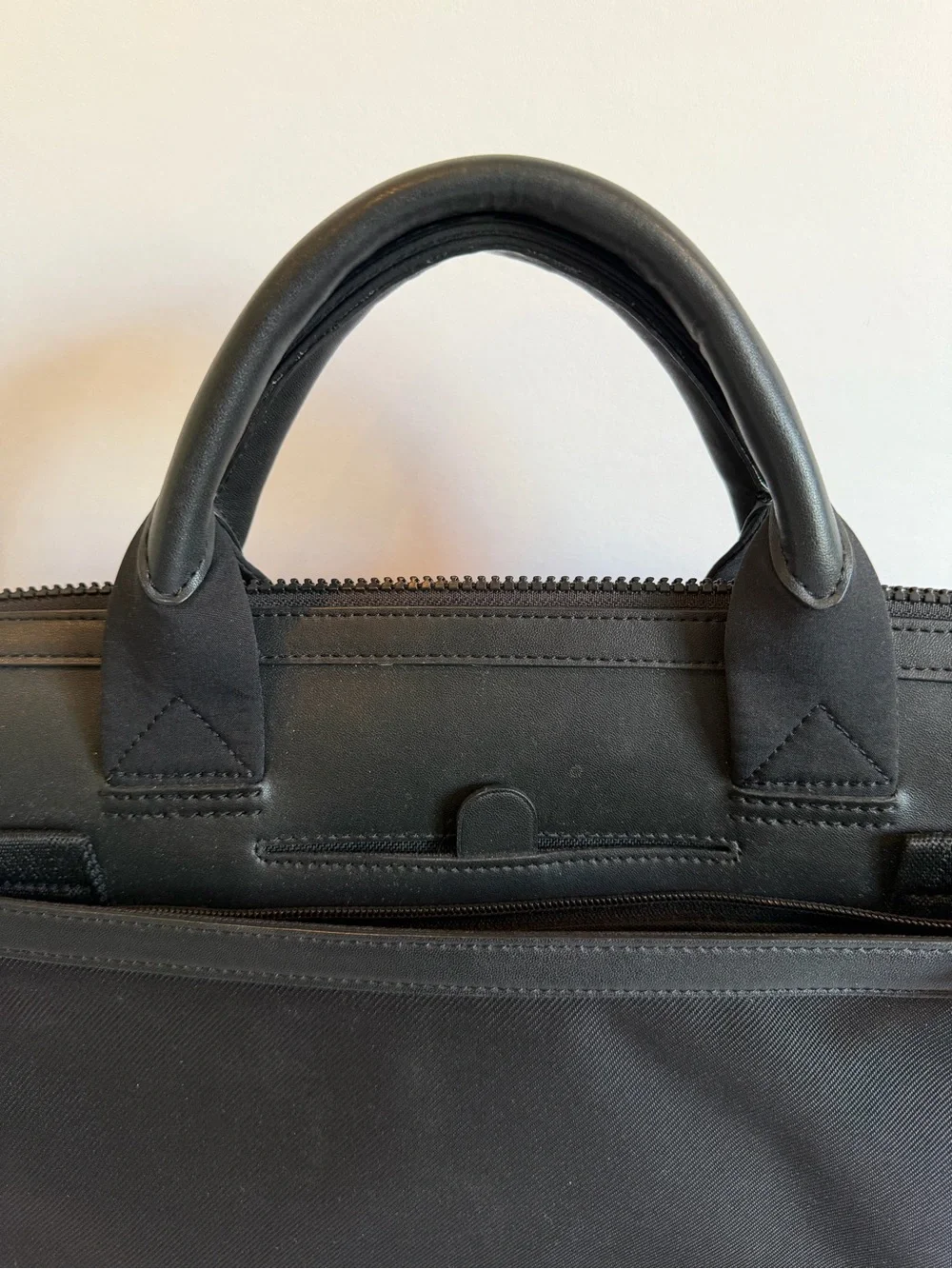 Cole Haan Black Laptop Briefcase with Shoulder Strap and Top Handles